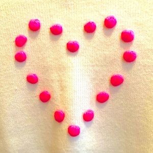 NWOT girl sweater with pink Pom Pom heart ❤️
